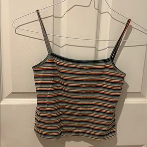 Brandy Melville striped multicolor crop top
